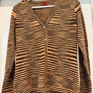Missoni Cashmere Striped Sweater in Brown and Tan